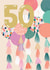 Pretty 50th Birthday Card - For Her - 50 Today created by Louise Tiler