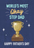 Funny Father's Day Card - Trophy - Most Okay Step Dad created by Silky Rose Design
