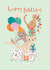 Cute Birthday Card - For Kids - Party Cats created by Louise Tiler