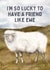 Cute Love And Friendship Card - Lucky To Have Ewe created by Hello Fridays Studio