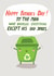 Funny Father's Day Card - Recycling Bin - Dad Jokes created by Forever Funny