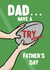 Rugby Fathers Day Card - Rugby League - Pun created by ZB CREATIVE