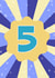 Fun 5th Birthday Card - For Him - Stars created by GawjusCards