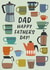 Classic Father's Day Card - Coffee - Mugs created by Nina Raby - Jones