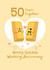 Cute Anniversary Card - 50th - Gold created by Nicola Watson