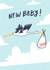 Cute New Baby Card - Stork created by studionough