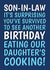 Cheeky Birthday Card - For Son-In-Law - Daughter's Cooking Joke created by @Cupsie's Creations