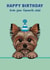 Cute Birthday Card - Yorkshire Terrier created by Choo Choo