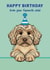 Cute Birthday Card - Cockapoo created by Choo Choo 