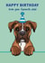 Boxer Birthday Card - fur baby created by Choo Choo 