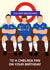 Chelsea FC Birthday Card - Fulham Broadway - Chelsea Legends created by Paul Jones