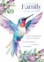 Hummingbird Sympathy Card for Family – Deepest Condolences Card created by Glen Ogal