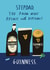 Funny Birthday Card - For Stepdad - Guinness created by Alice Mole Illustration