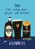 Funny Birthday Card - For Dad - Guinness created by Alice Mole Illustration