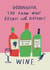 Funny Birthday Card - For Goddaughter - Wine created by Alice Mole Illustration