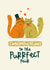 Cute Wedding Card - Cat Couple - Purrfect Pair created by Abbie Imagine