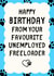 Funny Birthday Card - From Pets - Favourite Unemployed Freeloader created by Sundiva Designs