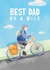 Cute Cycling Father's Day Card - Traditional Illustrated Dad Riding Bike created by Mythokell