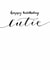 Classic Birthday Card - Calligraphy - Happy Birthday Cutie created by Rebecca Prinn