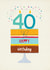 Classic Birthday Card - 40th - Cake - For Him created by Pencilface