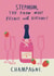 Funny Birthday Card - For Stepmum - Champagne & Strawberries created by Alice Mole Illustration