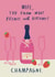 Funny Birthday Card - For Wife - Champagne & Strawberries created by Alice Mole Illustration