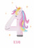 Cute 4th Birthday Card - Magical Unicorn - For Her created by Treasure and Blossom