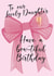 Pretty Birthday Card - 9th - Lovely Daughter - Bow created by Alexia Mickleburgh