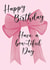 Pretty Bow Birthday Card for Her - Coquette Pink Bow for Friend created by Alexia Mickleburgh