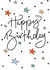Classic Birthday Card - Stars - Simple Design created by Ink & Etch