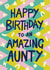 Classic Birthday Card - Amazing Aunty created by Christine Cuddihy Illustration