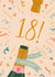 Classic Birthday Card - 18th - Champagne Pop created by The Pattern Press