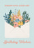 Pretty Classic Floral Birthday Card - Sending Hugs Kisses and Birthday Wishes created by Milkbar Studio