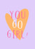 Fun Congratulations Card - You Go Girl! - Heart created by Little Prints Fred Designs