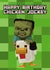 Minecraft Birthday Card - Movie - Chicken Jockey created by Pink Peach Cards