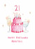 Classic Birthday Card - 21st - Cake And Cocktails created by HCD Illustration