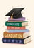 Classic Graduation Card - Book Stack created by Debbie Daley Illustrations