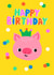 Cute Birthday Card - Party Pig created by little star piggy