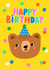 Cute Birthday Card - Party Bear created by little star piggy