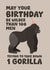 Funny Birthday Card - Men Versus Gorilla created by PopDogShop