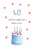 Classic Birthday Card - 40th - Cake - Handsome created by HCD Illustration