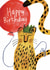 Cute Birthday Card - Party Leopard created by Ulrike Mieke 
