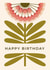 Arty Birthday Card - Retro Flower created by Taya Cosgrove