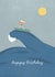 Arty Birthday Card - For Her - Surfing created by Victoria Lucy Williams