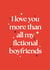 Funny Anniversary Card - Fictional Boyfriends created by Good Girls Book Club