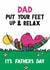 Cute Father's Day Card - Put Your Feet Up & Relax -  Mr.Men created by Mr. Men