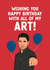 Arsenal Birthday Card - Mikel Arteta - Pun created by The Cake Thief
