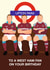 West Ham Birthday Card - Upton Park - Players created by Paul Jones