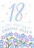 Classic 18th Birthday Card - For Sister - Flowers created by Juniper and Rose Studio