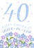 Classic 40th Birthday Card - For Sister-In-Law - Flowers created by Juniper and Rose Studio